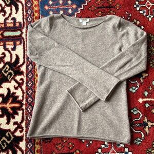 Garnet Hill Women's Gray Crew Neck Sweater